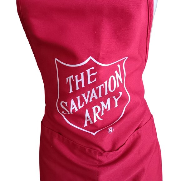 Women's Work Apron The Salvation Army Red Tie Back & Logo Design - Picture 2 of 4